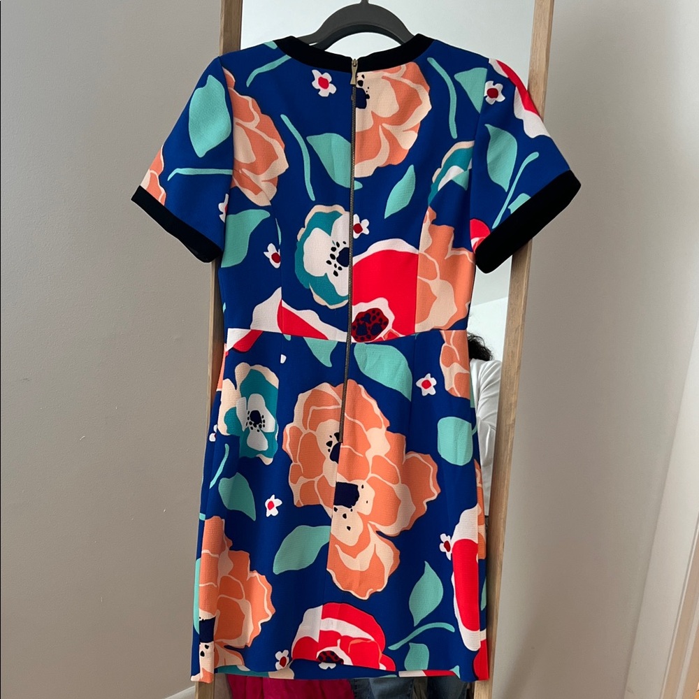Kate Spade Blue Floral Short-Sleeve Dress - Picture 3 of 6